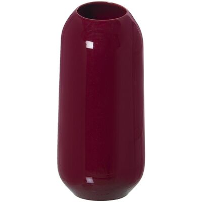 CERAMIC VASE 37CM ​​GLOSS BORDEAUX _°17X37CM LL60819