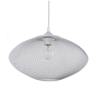 WHITE METAL CEILING LAMP, 1XE27, MAX.40W NO INC °38X25CM, CABLE:100CM LL61268