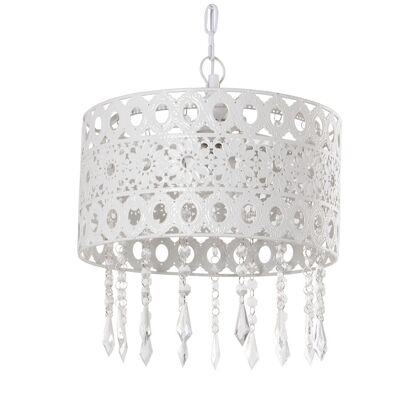 WHITE METAL/ACRYLIC CEILING LAMP, 1XE27, MAX.40W °30X16/28CM, CABLE:70CM LL61290