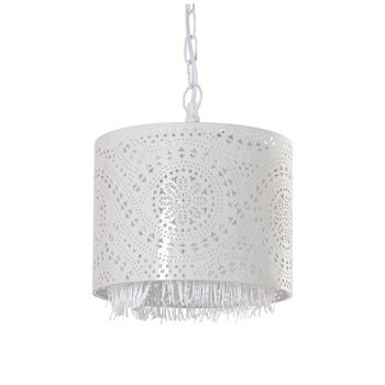 PLAFOND/FRANGES EN MÉTAL BLANC, 1XE14, MAX.40W NON IN °23X18/20CM, CABLE:72CM LL61294