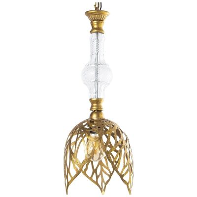 METAL AND GLASS CEILING LAMP1XE27, MAX.60W °20X54/163CM LL61306