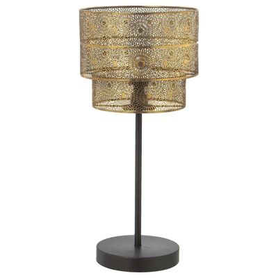 GOLDEN METAL TABLE LAMP, 1XE27, MAX.60W, BASE:ø20CM °28X60CM, SCREEN:°28X23CM LL61313