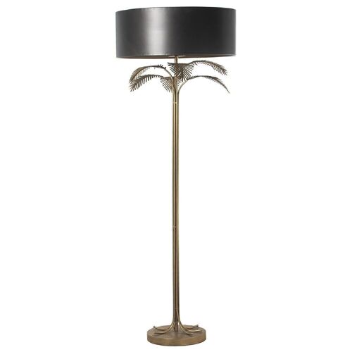 LÁMPARA DE PIE METAL DORADA/NEGRA,1XE27, MAX.60W, BASE:ø30C °60X165CM, PANTALLA:°60X22CM LL61317