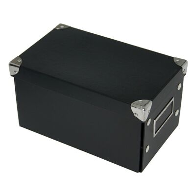 BLACK FOLDING CARDBOARD BOX _26X16X14CM LL61412