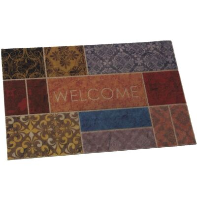 POLYESTER DOORMAT WITH PVC BACK WELCOME 60X40X1CM LL63272
