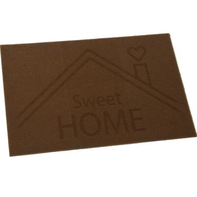 POLYESTER DOORMAT WITH PVC BACK SWEET HOME 60X40X1CM LL63278