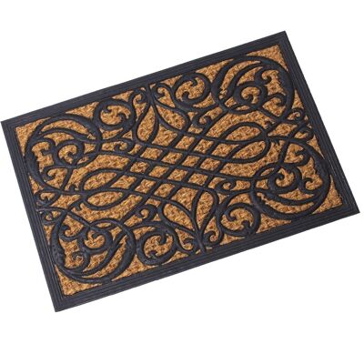 PAillasson FIBRE DE COCO ET CAOUTCHOUC 40X60CM VOLUTES 40X60X1CM LL63284