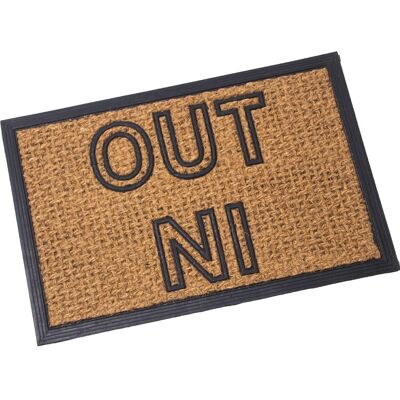 COCONUT FIBER AND RUBBER DOORMAT -IN - OUT- _40X60X1CM LL63286