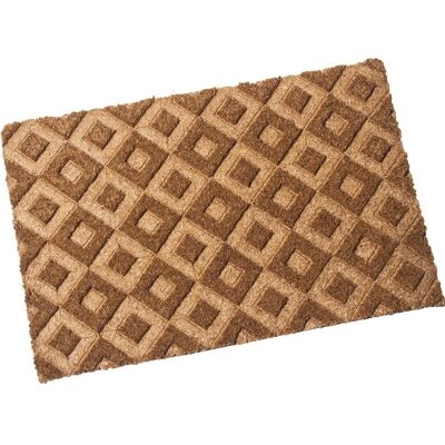 Natürliche quadratische Fußmatte aus Kokosfaser, 40 x 60 x 2 cm, LL63293