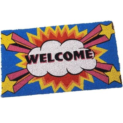 FELPUDO FIBRA DE COCO -WELCOME- COLORES _45X75X2CM LL63309