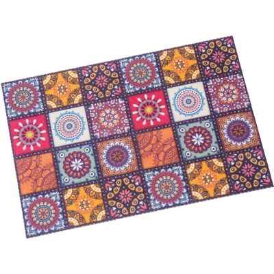 POLYESTER DOORMAT WITH MOSAIC PVC BACK 40X60X1CM LL63312