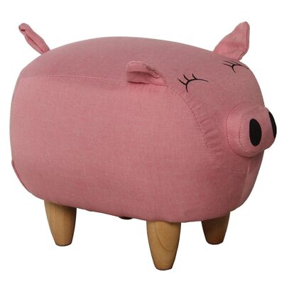 CHILDREN'S PIG POUF WITH PINE WOOD/POLYESTER LEGS _41X29X29CM, LEG ASSEMBLY LL65945