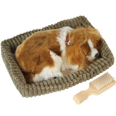 PELUCHE CON MOVIMIENTO PERRO CAVALIER KING CHARLES _23X29X10CM LL67702