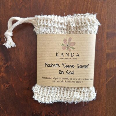 Pouch "Save soap" in Sisal