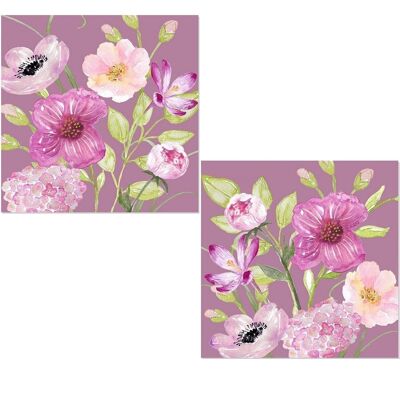 CANVAS PICTURE 60X60CM ASSORTED FLOWERS _60X3X60CM LL69058