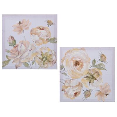 CUADRO LIENZO 40X40CM FLORES SURTIDO _40X3X40CM LL69132