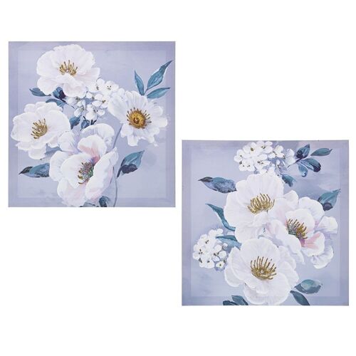 CUADRO LIENZO 40X40CM FLORES SURTIDO _40X3X40CM LL69133