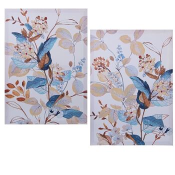 TABLEAU SUR TOILE 50X70CM FLEURS ASSORTIES _50X3X70CM LL69147