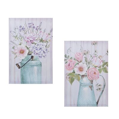 CANVAS PICTURE 40X60CM ASSORTED FLOWERS _40X3X60CM LL69149