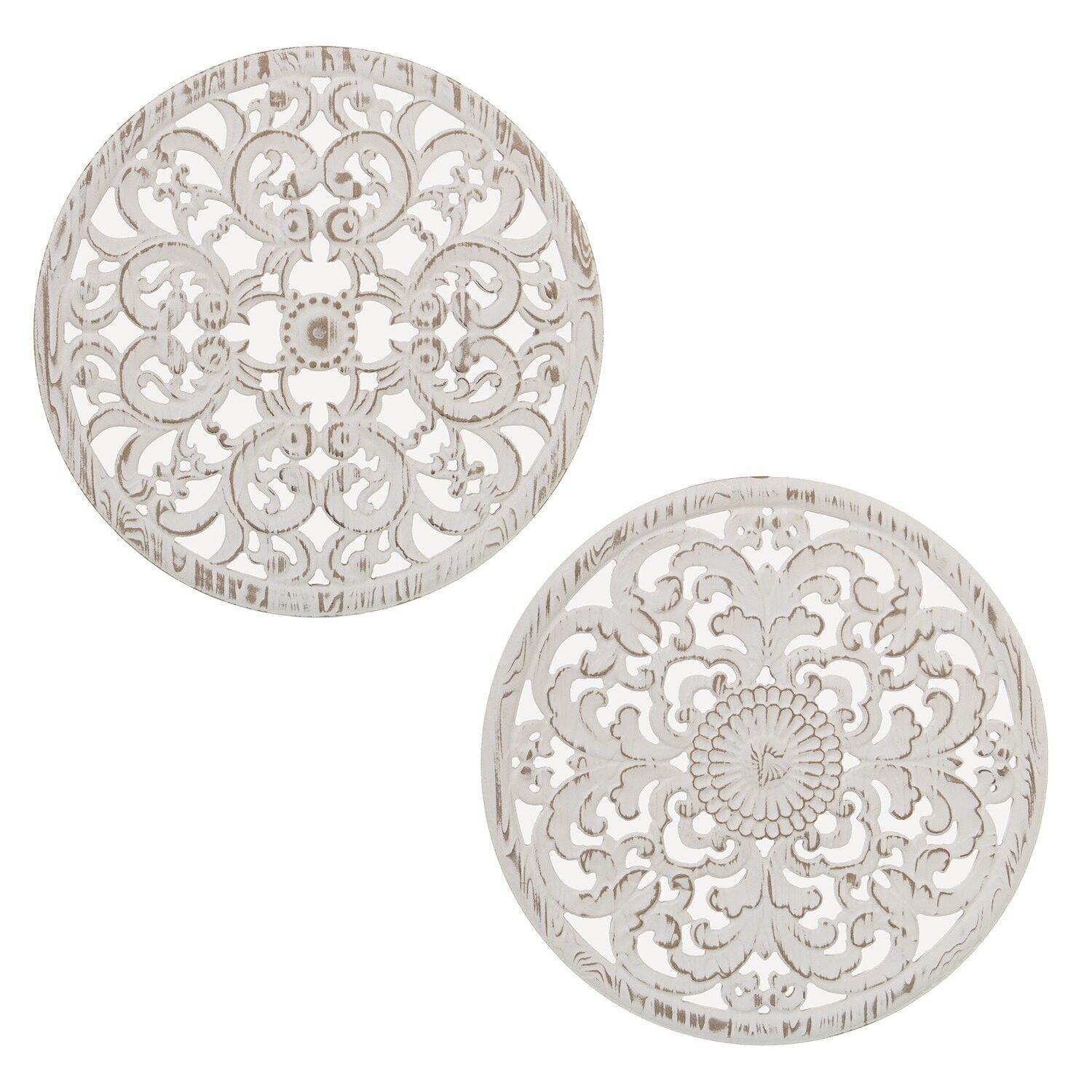 PALA IN LEGNO TRAFORATO BIANCO ASSORTITI _°30X1,2CM LL70046