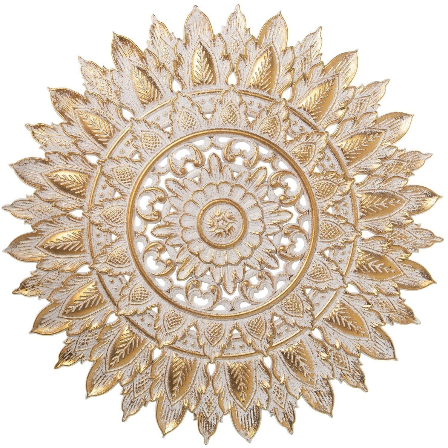 PALA IN LEGNO TRAFORATO ORO/BIANCO °70X1,8CM, LEGNO: DM LL70073