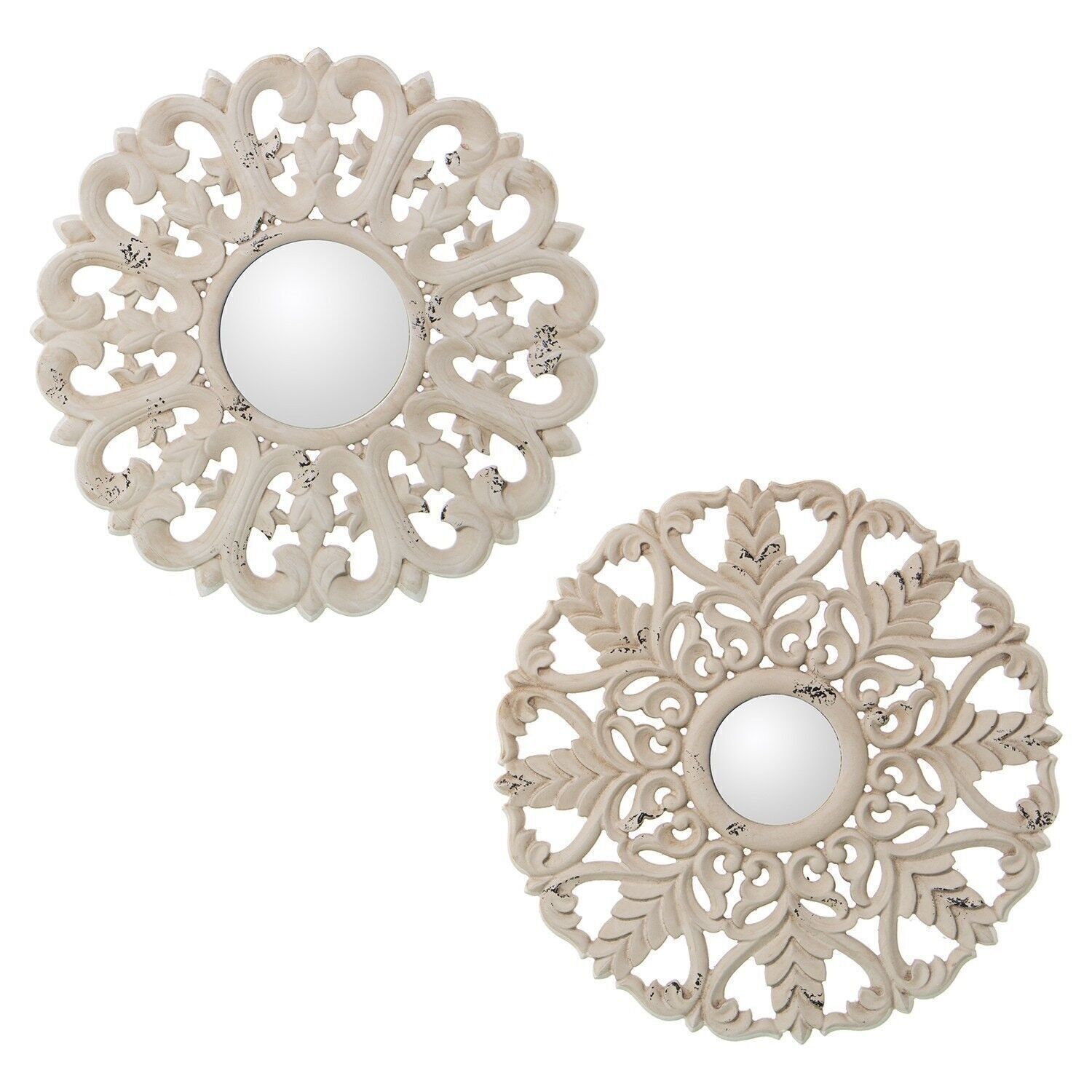 ANCIEN RETABLE OUVERT EN BOIS BLANC. A/MIROIR DÉCORATIF SUD °40X1.5CM, BOIS:DM LL70081