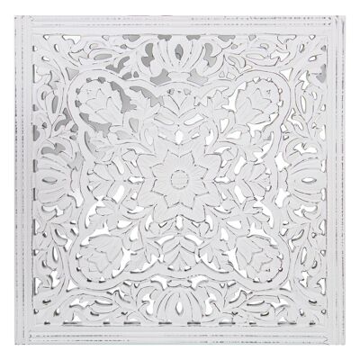 PALA APERTA IN LEGNO CON SPECCHIO 100X100CM BIANCO 100X2,5X100CM, LEGNO: DM LL70125