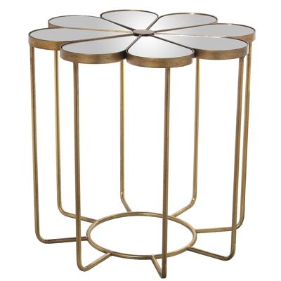GOLDEN METAL SIDE TABLE AND MIRROR °63X61CM, MAT: IRON LL71708