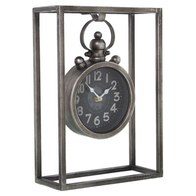 METAL TABLE CLOCK WITH STAND, BATTERY: 1XAA NOT INCLUDED 23X10X33CM, CLOCK: 15X4.5X23CM LL71722