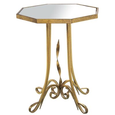 GOLDEN METAL AUXILIARY TABLE AND MIRROR °48X60CM LL71754