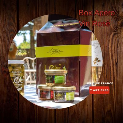 Roséwein-Aperitif-Box – Packung mit 7 Produkten zum Probieren – Frankreich / Provence