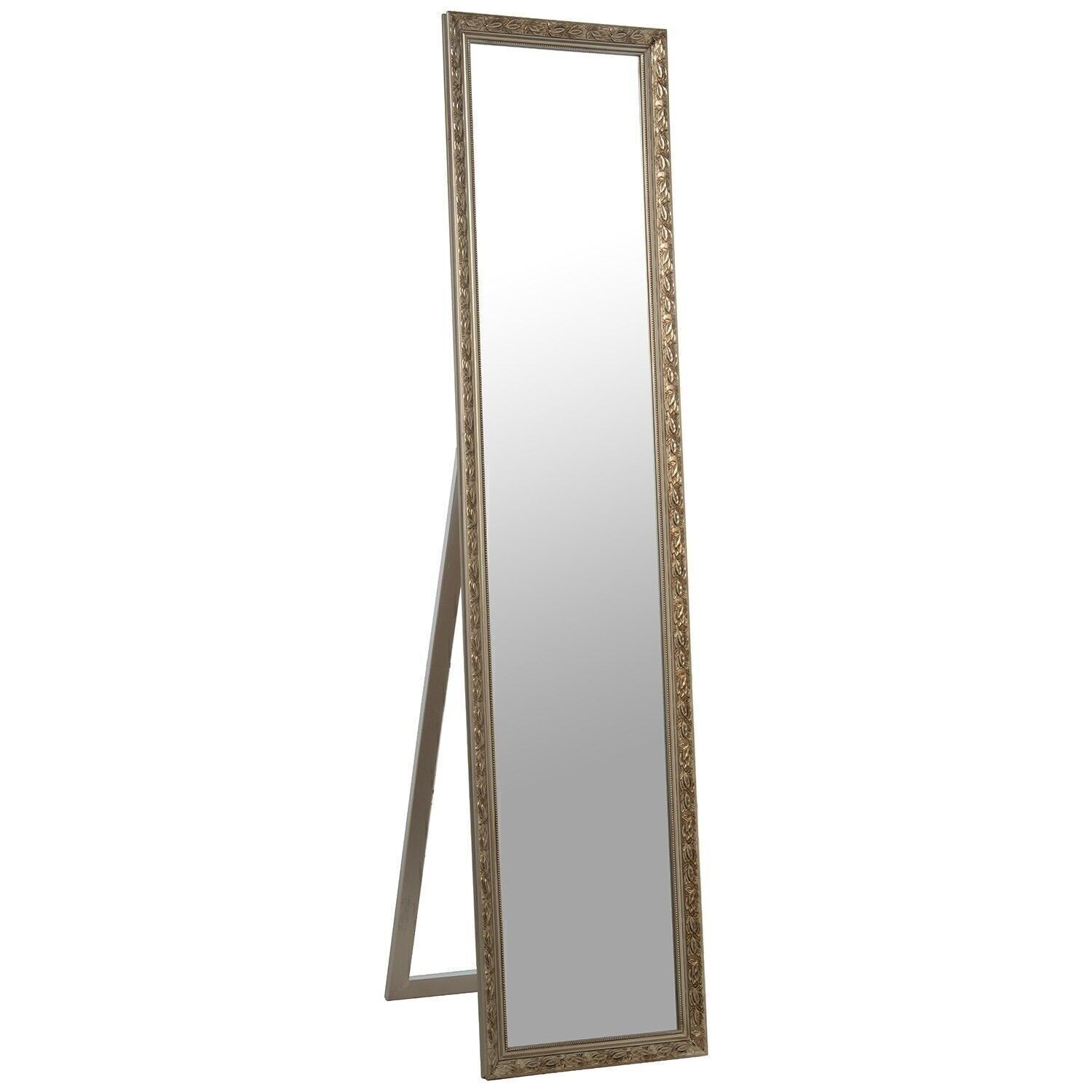 SPECCHIO DA APPOGGIO CHAMPAGNE LEGNO EUCALIPTO 40X2.5X170CM, INT:31.2X161CM LL72494