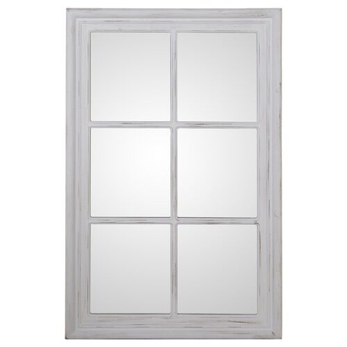 ESPEJO VENTANA DE PARED BLANCODECAPÉ MADERA EUCALIPTO 70X4,5X110CM, MARCO:8CM ANCHO LL72505