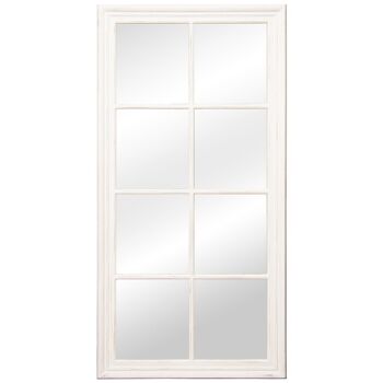 MIROIR MURAL EN BOIS EUCALIPTWHITE 80X4X160CM, CHAQUE PARTIE: 31X34CM LL72513