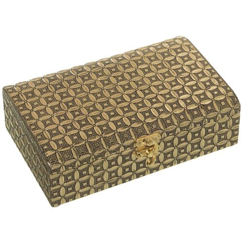 JOYERO METAL DORADO 20X12,5X6CM LL76100