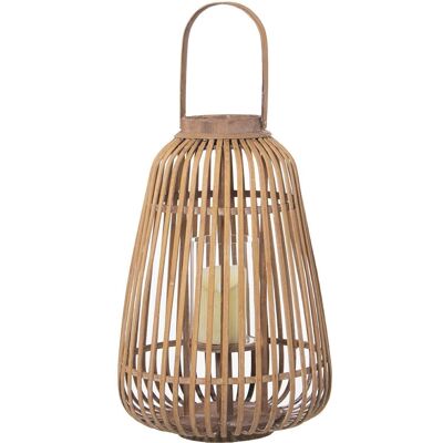 WICKER CANDLE HOLDER LANTERN WITH HANDLE _°30X45CM LL76180