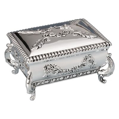 SILVER METAL JEWELRY BOX _13X10X7 CM LL76447