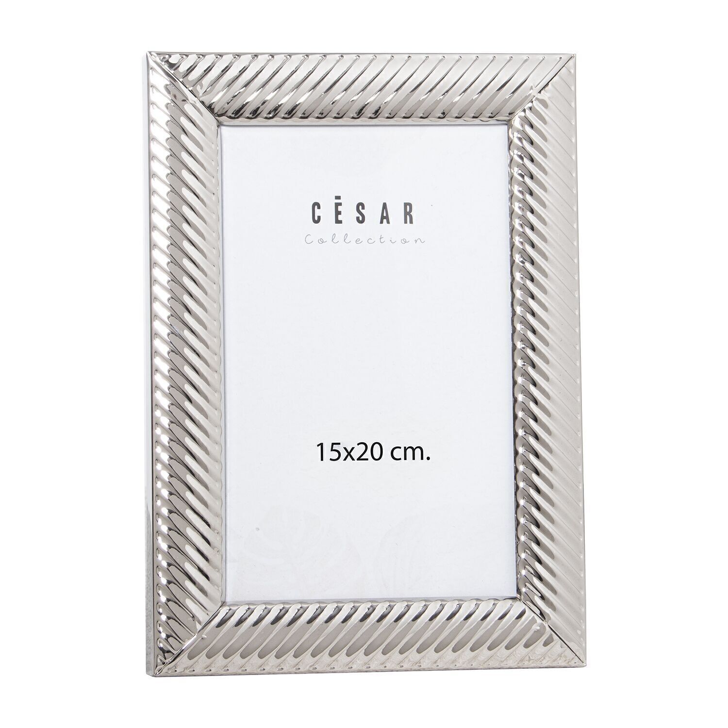PORTAFOTOS METAL PLATEADO 15X20CM EXT:17X1,2X22CM LL78594
