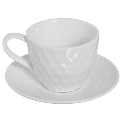 SET 6 TEA CUPS WITH PORCELAIN PLATE WITH GIFT BOX MUG: 10.5X8X6.5CM 200CC LL80555