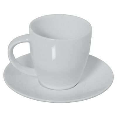 SET 6 TAZAS TÉ C/PLATO PORCELANA C/CAJA REGALO _TAZA:180CC LL80565