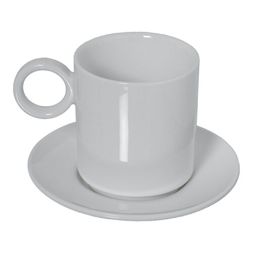 SET 6 TAZAS TÉ C/PLATO PORCELANA C/CAJA REGALO _TAZA:200CC LL80571