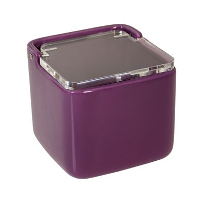 VIOLET CERAMIC SALT SHAKER ACRYLIC COVER 11.5X11.5X11.5 CM LL81001