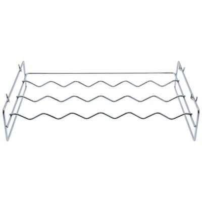 PORTABOTTIGLIE CROMATO IMPILABILE 54X33X11CM, PER 6 BOTTIGLIE LL81340