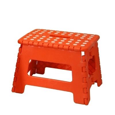 ORANGE PP FOLDING STOOL _32X25X22CM, SEAT:29X22CM LL81514