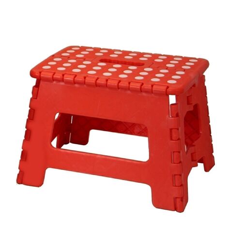 TABURETE PLEGABLE PP ROJO _32X25X22CM, ASIENTO:29X22CM LL81516