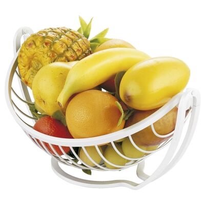 WHITE ALUMINUM FRUIT BOWL _32X25X17CM LL82042