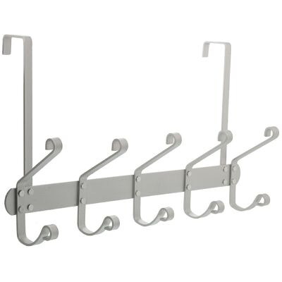 PERCHA PUERTA CROMADA 5 GANCHOS _45X9X25,5CM LL82513