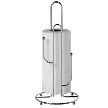 PORTE-ROULEAU DE CUISINE EN MÉTAL CHROME °15X34CM LL82801 2