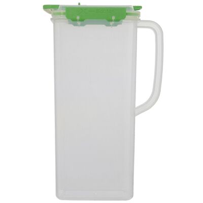 Cruche hermétique 2.3L AVEC COUVERCLE EN SILICONE VERT-MATÉRIEL : EP&HANCHES _14X10,5X28,5CM LL82918