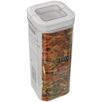 BIDON DE CUISINE CARRÉ HERMÉTIQUE 2300ML-MATÉRIEL:AS,ABS&SILIC _11X11X29CM LL82923